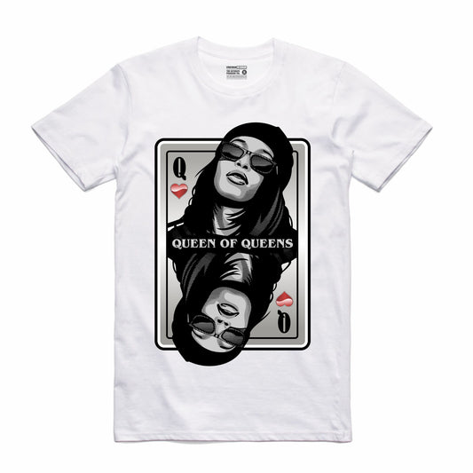 Queen of Queens Aaliyah White T-Shirt (Deck of Cards Collection)