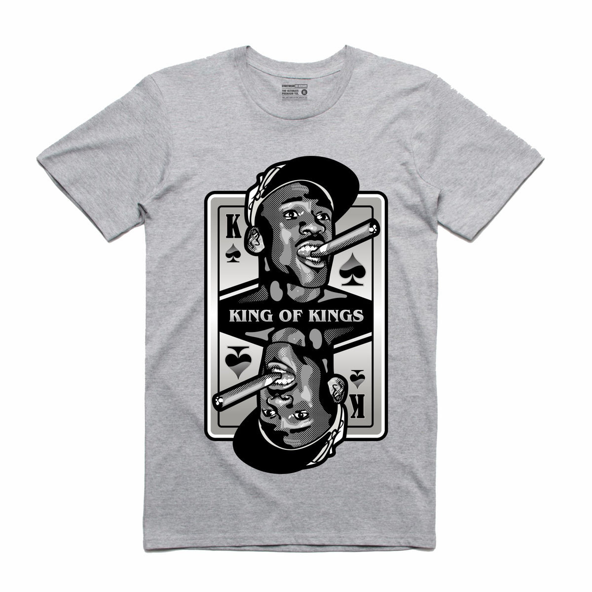 King of Kings MJ Grey T-Shirt (Deck of Cards Collection)