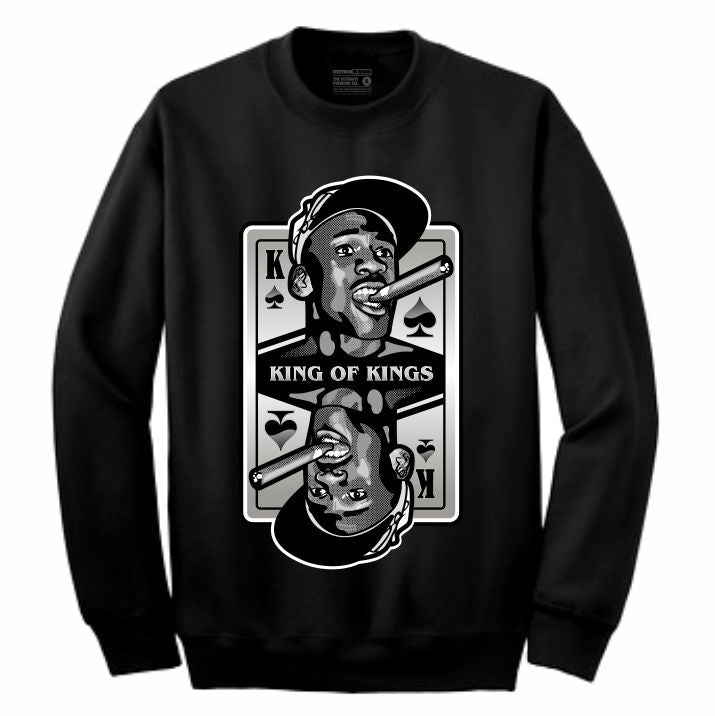 King of Kings MJ Black Crewneck (Deck of Cards Collection)