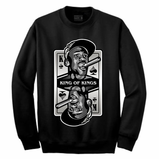 King of Kings MJ Black Crewneck (Deck of Cards Collection)