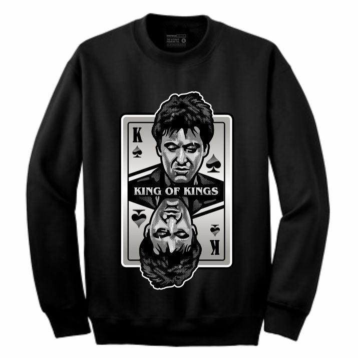 King of Kings Scarface Black Crewneck (Deck of Cards Collection)