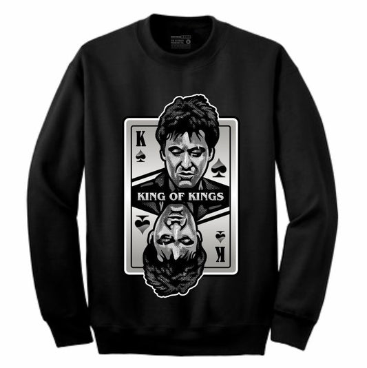 King of Kings Scarface Black Crewneck (Deck of Cards Collection)