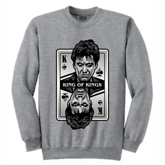King of Kings Scarface Grey Crewneck (Deck of Cards Collection)