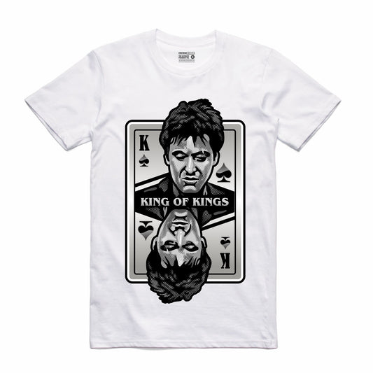 King of Kings Scarface White T-Shirt (Deck of Cards Collection)