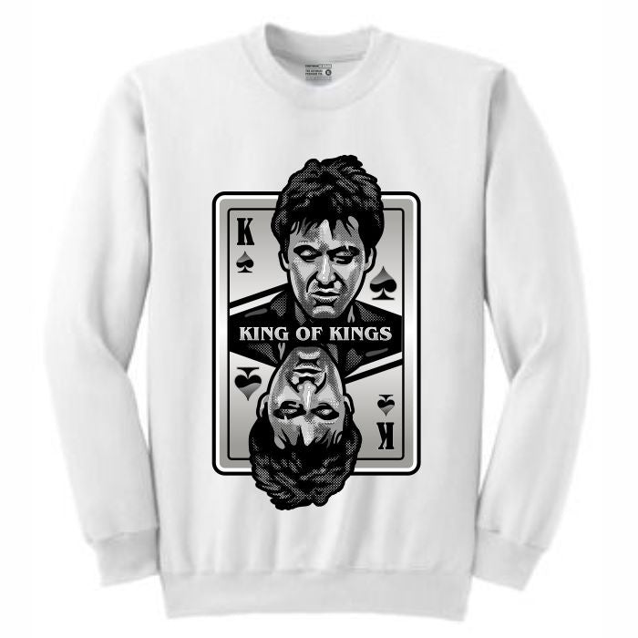King of Kings Scarface White Crewneck (Deck of Cards Collection)