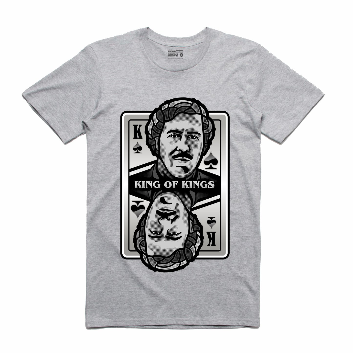 King of Kings Pablo Grey T-Shirt (Deck of Cards Collection)