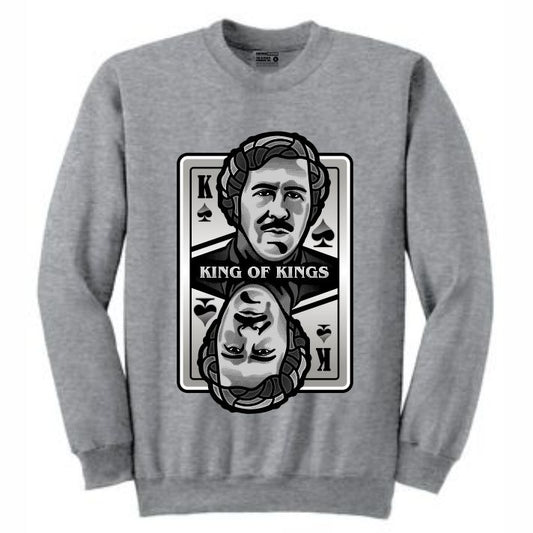 King of Kings Pablo Grey Crewneck (Deck of Cards Collection)