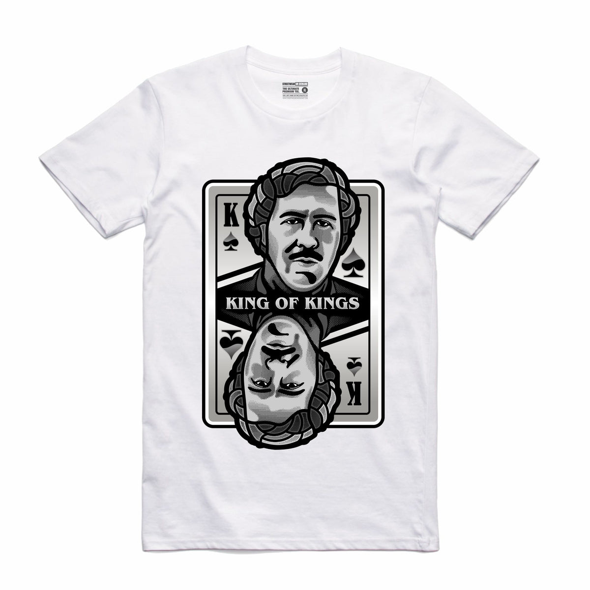 King of Kings Pablo White T-Shirt (Deck of Cards Collection)