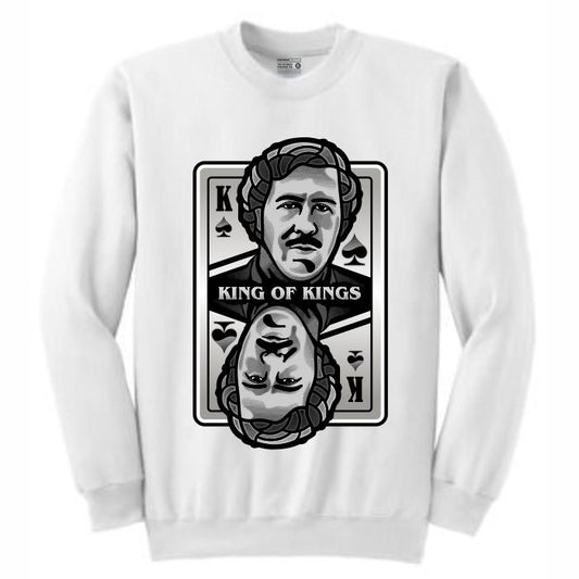 King of Kings Pablo White Crewneck (Deck of Cards Collection)