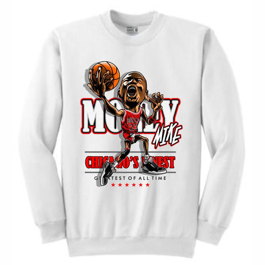 MJ White Crewneck (Caricature Collection)