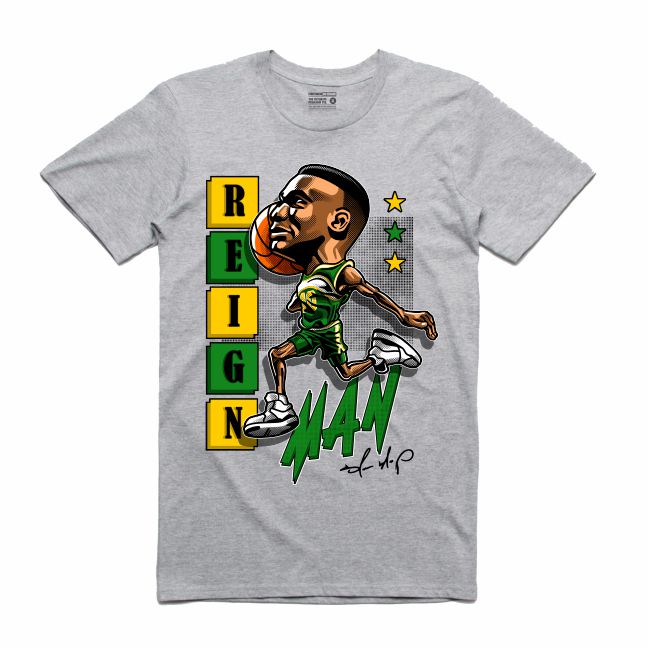 ReignMan Grey T-Shirt (Caricature Collection)