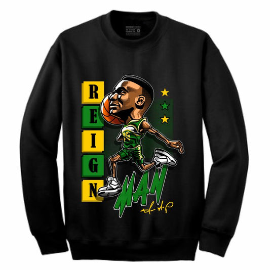 ReignMan Black Crewneck (Caricature Collection)