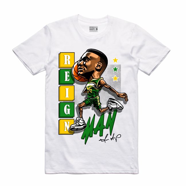 ReignMan White T-Shirt (Caricature Collection)