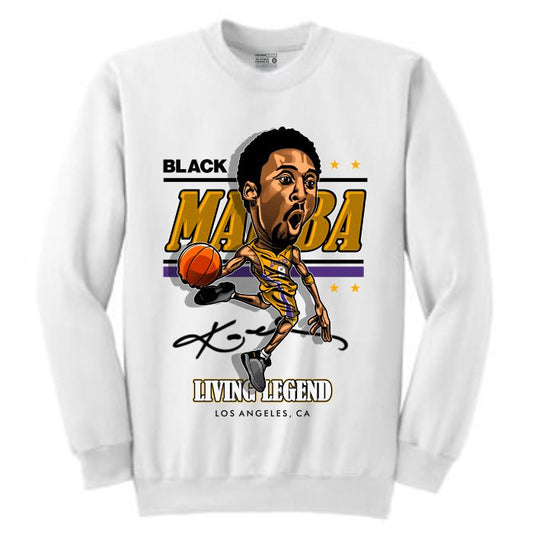 Mamba White Crewneck (Caricature Collection)