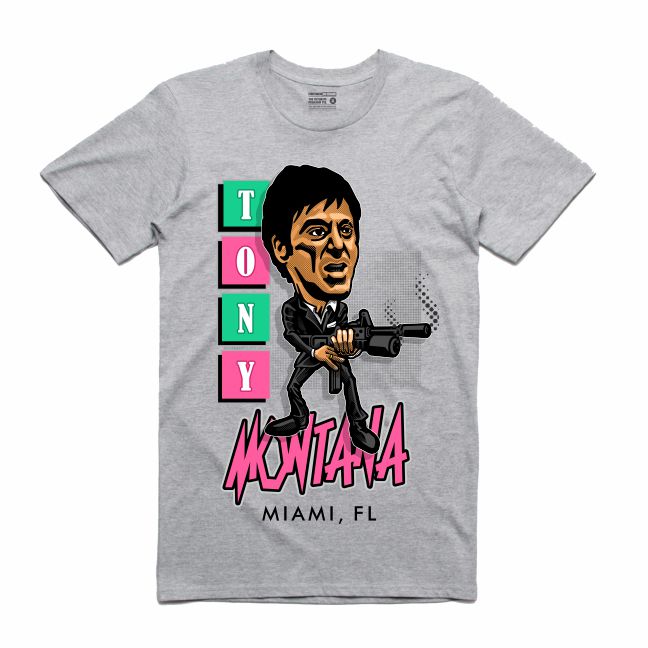Scarface Grey T-Shirt (Caricature Collection)