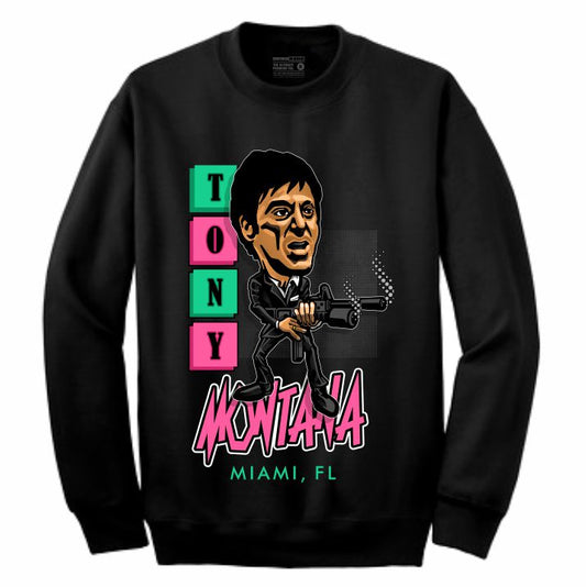 Scarface Black Crewneck (Caricature Collection)