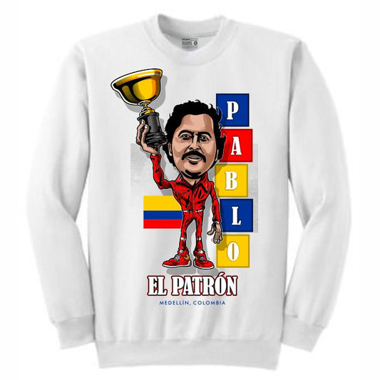 Pablo White Crewneck (Caricature Collection)