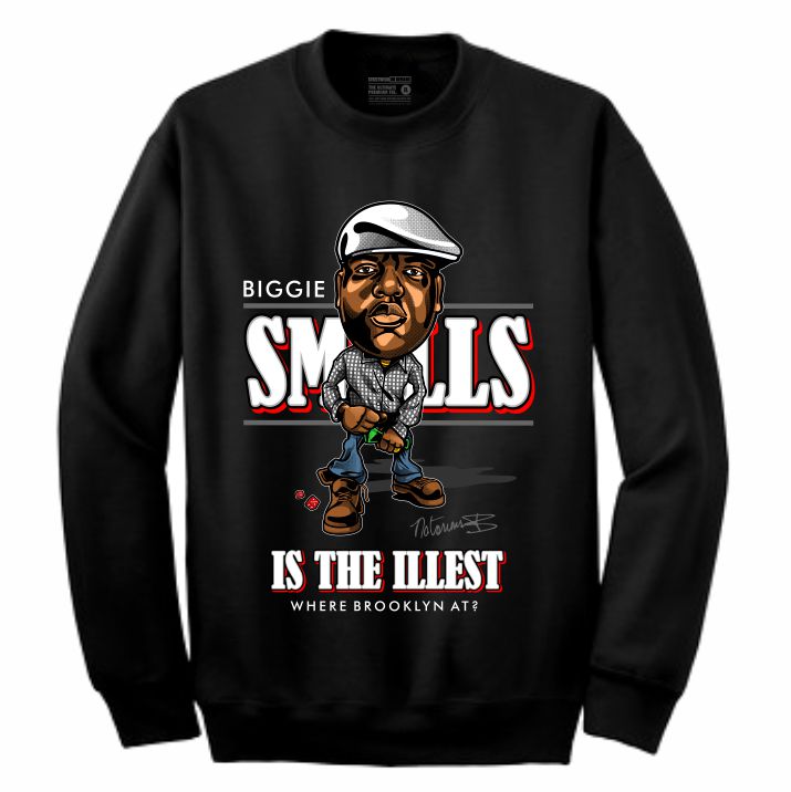 Biggie Black Crewneck (Caricature Collection)