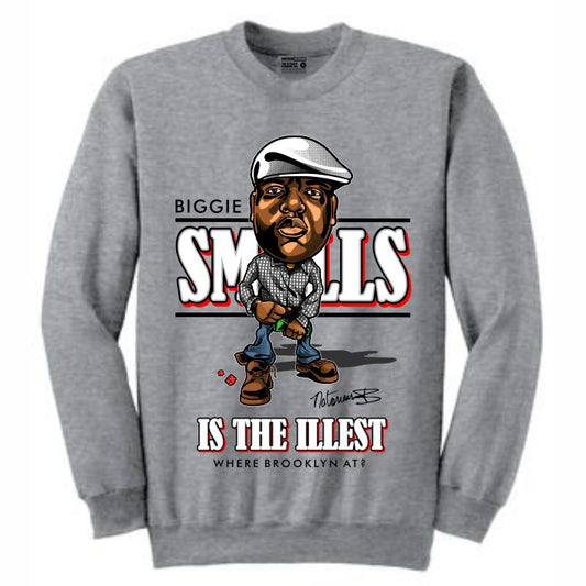 Biggie Grey Crewneck (Caricature Collection)