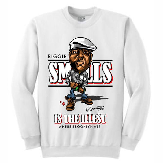 Biggie White Crewneck (Caricature Collection)