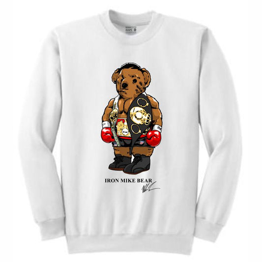Iron Mike White Crewneck (Bear Collection)