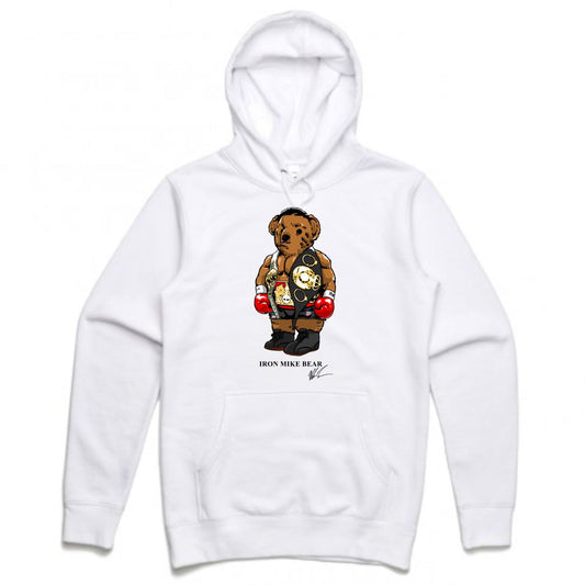 Iron Mike White Hoodie (Bear Collection)