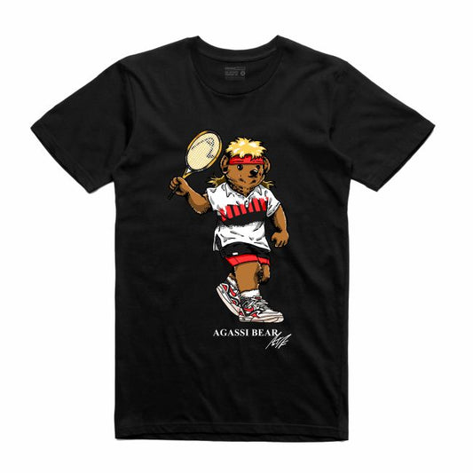 Agassi Black T-Shirt (Bear Collection)
