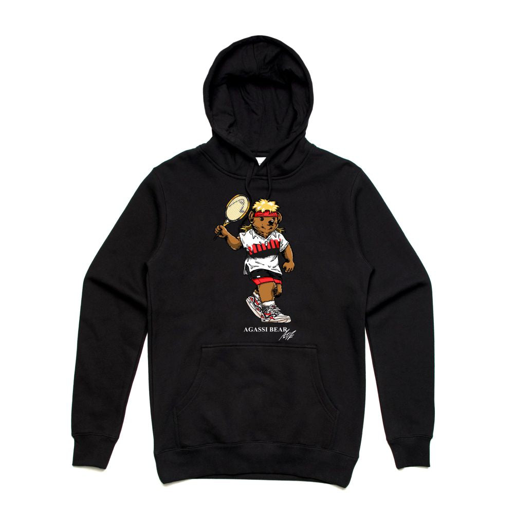 Agassi Black Hoodie (Bear Collection)