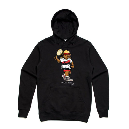 Agassi Black Hoodie (Bear Collection)
