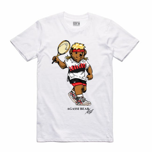 Agassi White T-Shirt (Bear Collection)