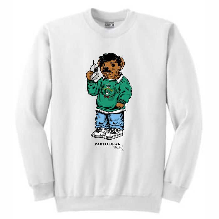 Pablo White Crewneck (Bear Collection)
