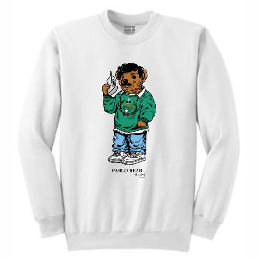 Pablo White Crewneck (Bear Collection)