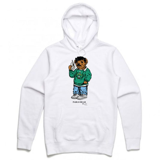 Pablo White Hoodie (Bear Collection)