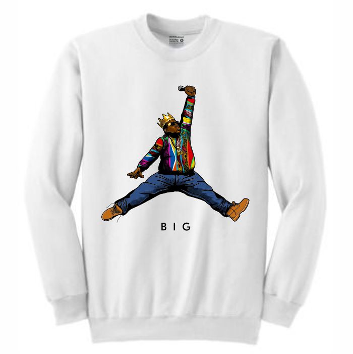 Biggie White Crewneck (JMPMN Collection)