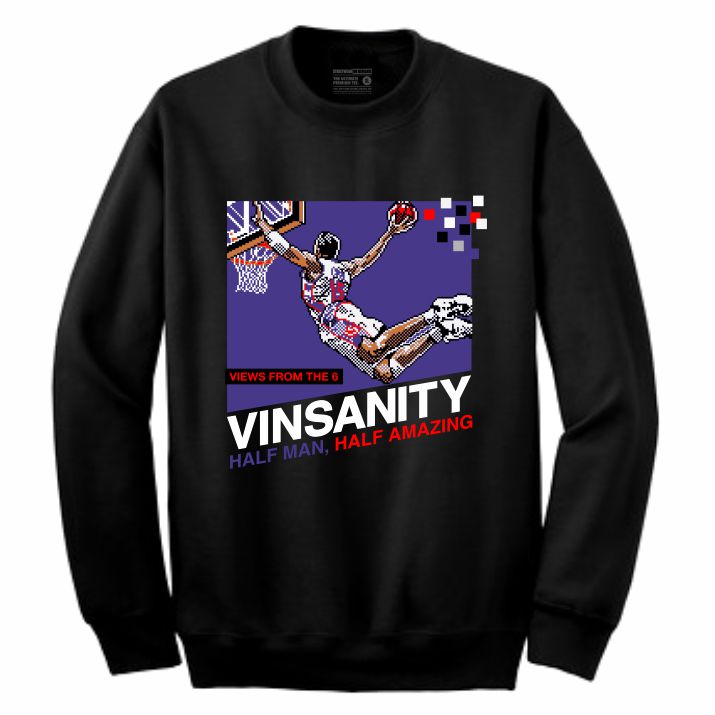 Vinsanity Black Crewneck (8 Bit Collection)