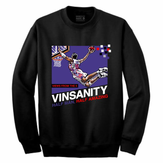 Vinsanity Black Crewneck (8 Bit Collection)