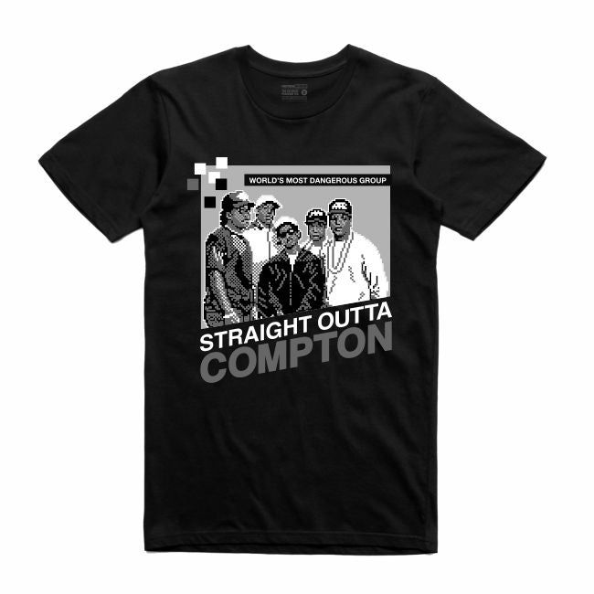 Compton Black T-Shirt (8 Bit Collection)