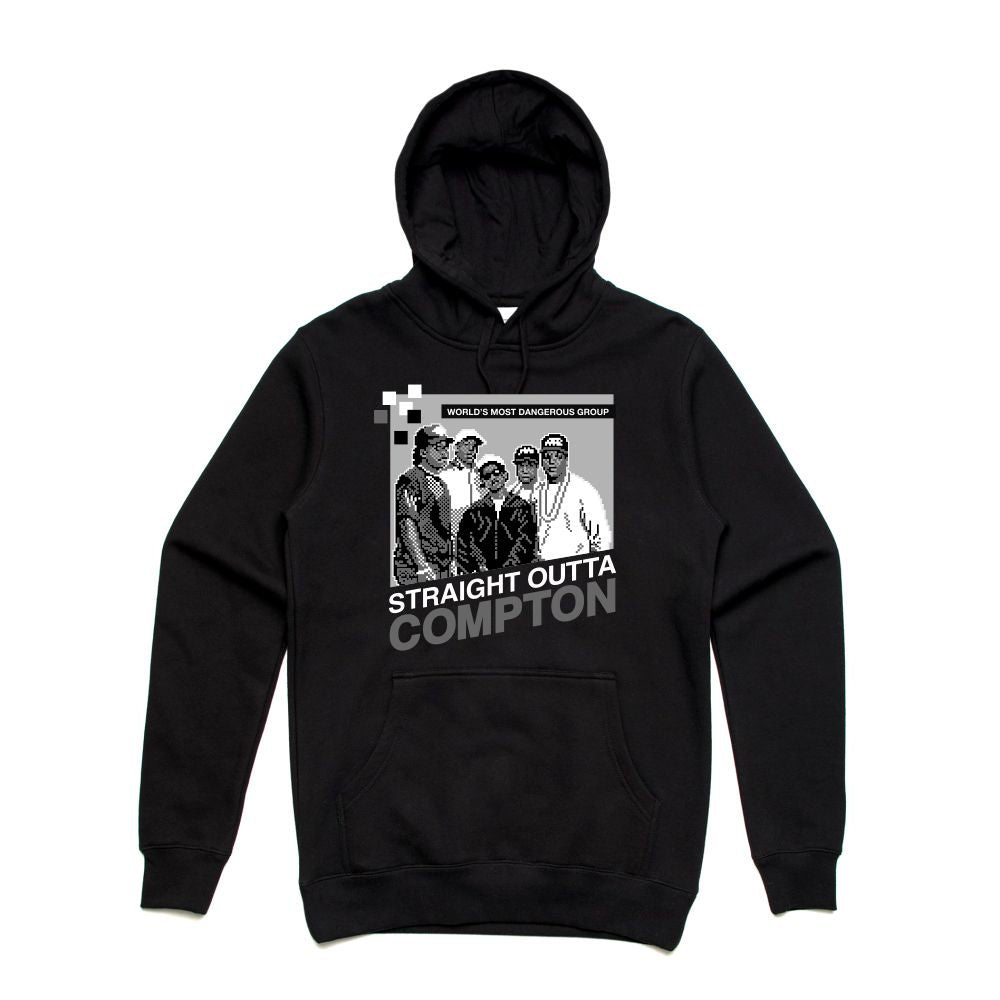 Compton Black Hoodie (8 Bit Collection)