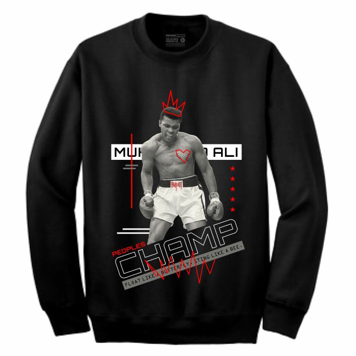 Ali Black Crewneck (Mixed Media Collection)