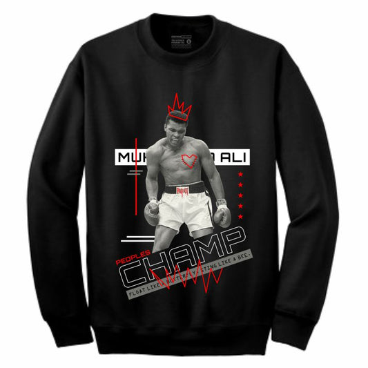 Ali Black Crewneck (Mixed Media Collection)
