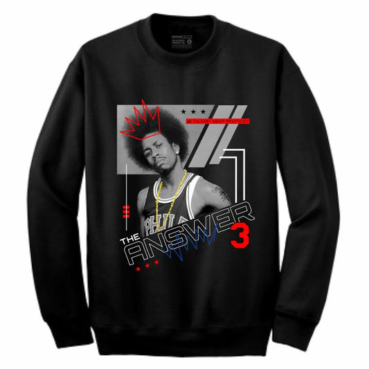 Iverson Black Crewneck (Mixed Media Collection)