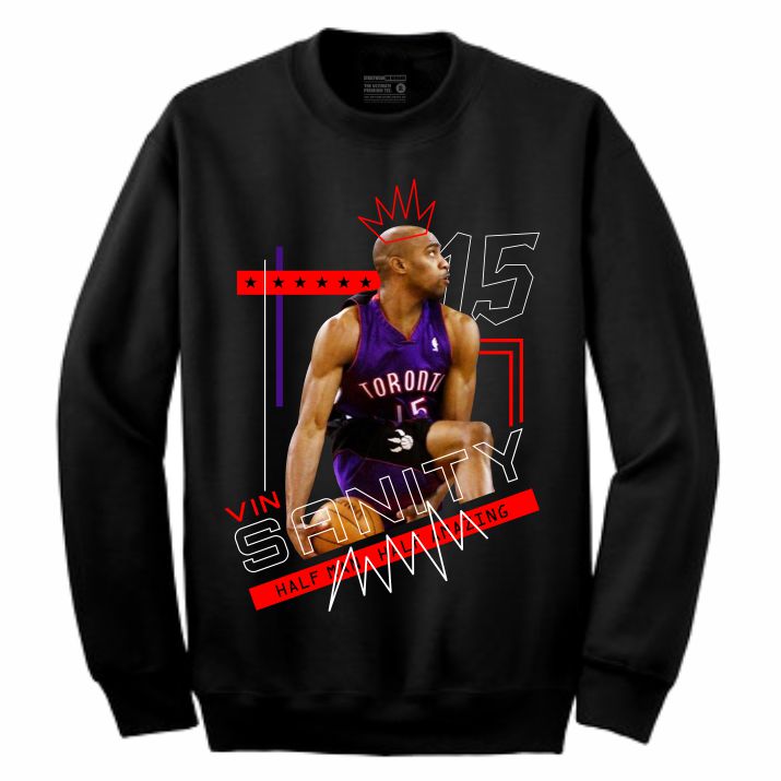 Vinsanity Black Crewneck (Mixed Media Collection)