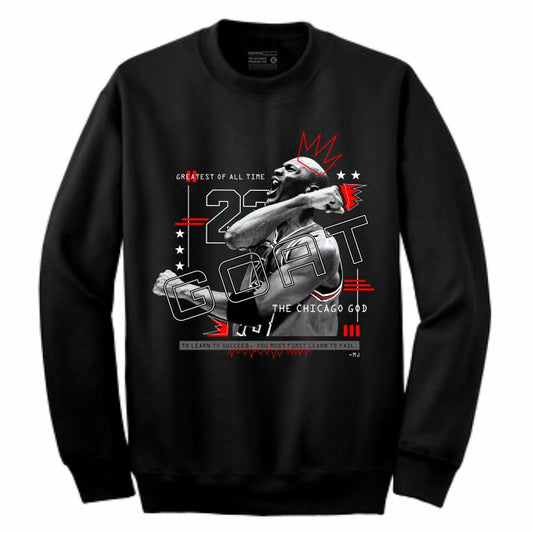 MJ Black Crewneck (Mixed Media Collection)