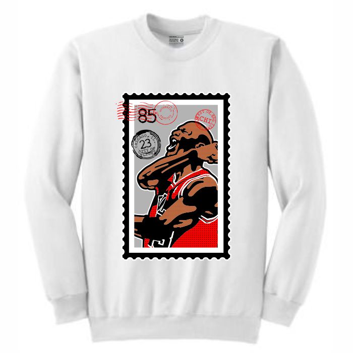 MJ White Crewneck (Stamp V1 Collection)