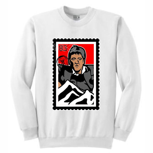 Scarface White Crewneck (Stamp V1 Collection)