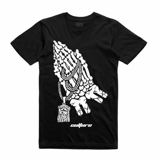 Praying Hands Black T-Shirt (Culture)