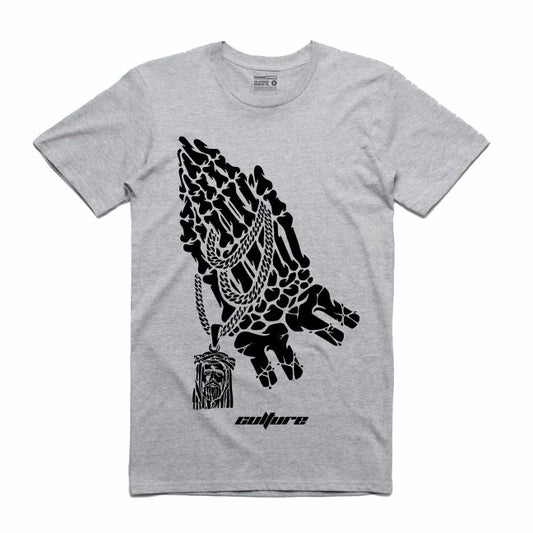 Praying Hands Grey T-Shirt (Culture)