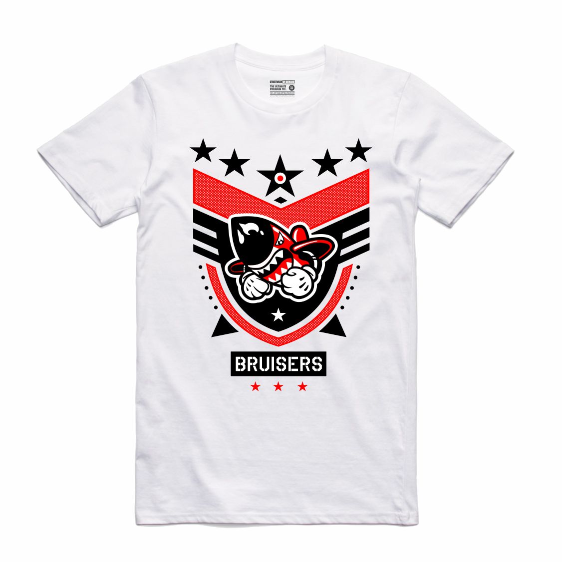 Bruiser 5 Star White T-Shirt (Bruisers)