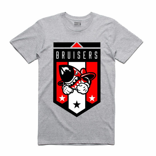 Bruiser Badge Grey T-Shirt (Bruisers)