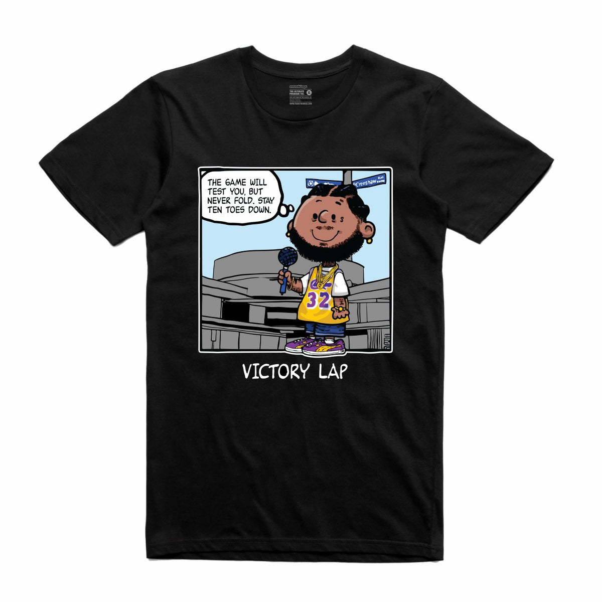 Victory Lap Black T-Shirt (PNUTS Collection)